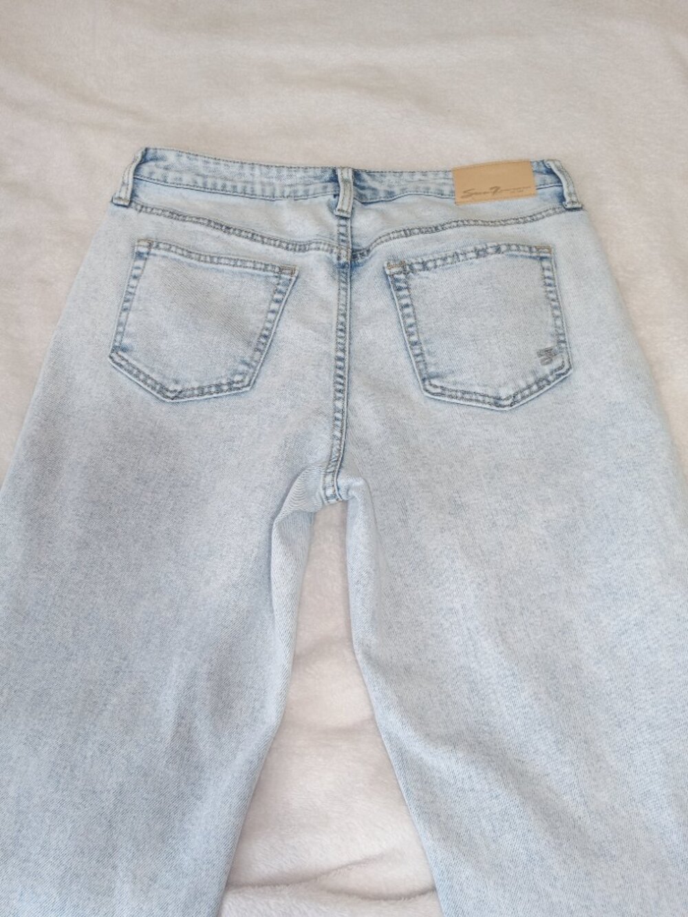 Seven7 Slim Straight Jeans Womens 4 Light Wash Y2K 90s Minimal Denim - Picture 5 of 12